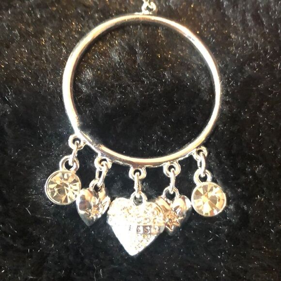 Guess heart dangle hoops - Picture 2 of 3